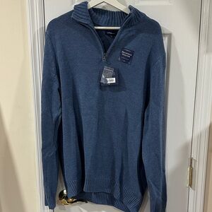 Men's Blue Zip-Up Sweater